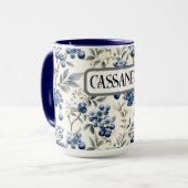  Blueberry gepersonaliseerde mok (Voorkant links)