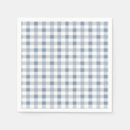 Blueberry Gingham Pattern Baby shower Servet