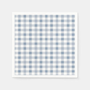 Blueberry Gingham Pattern Baby shower Servet