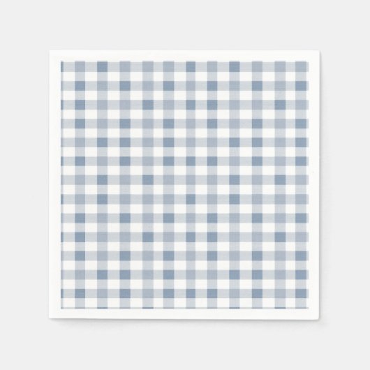 Blueberry Gingham Pattern Baby shower Servet (Voorkant)