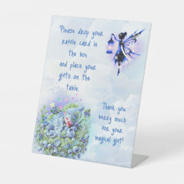 Blueberry Gnome Baby Bash tafel Reclamebord Met Voetstuk