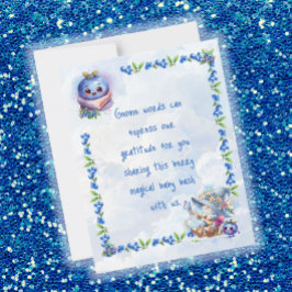 Blueberry Gnome Baby shower Bedankt