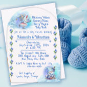 Blueberry Gnomes Baby shower Acryluitnodiging Acryl Uitnodigingen
