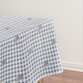 Blueberry Grey Blue Gingham Tafelkleed