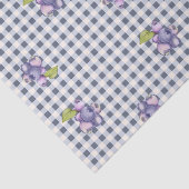 Blueberry Grey Blue Gingham Tissuepapier (Detail)