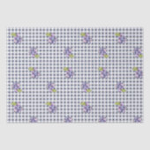 Blueberry Grey Blue Gingham Tissuepapier (Voorkant)