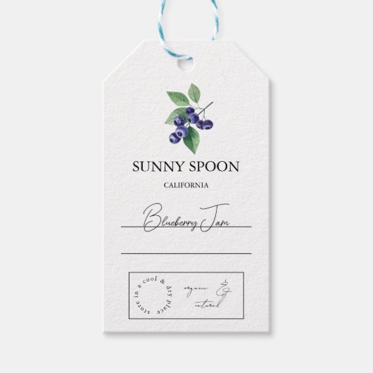 Blueberry Hang-Label Cadeaulabel (Voorkant)
