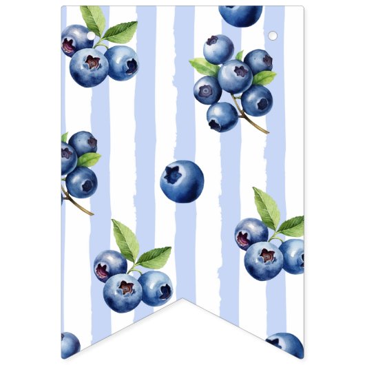 Blueberry Happy Birthday bunting banner (Eerste vlag)
