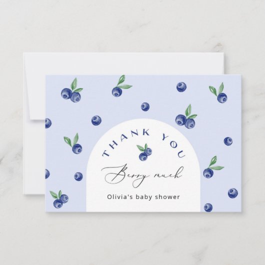 Blueberry Hartelijk dank Berry Kaart (Voorkant)