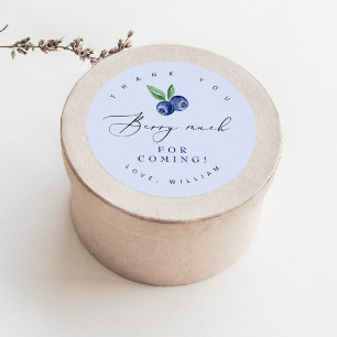 Blueberry Hartelijk dank voor het komen Ronde Sticker