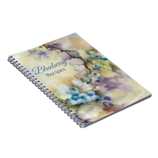 Blueberry Harvest Watercolor Notebook — Journal Notitieboek (Rechterzijde)
