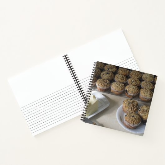 Blueberry Havermout Muffins Notitieboek (Binnen)