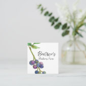 Blueberry Hobby Fruit Boerderij Business Vierkante Visitekaartje (Staand voorkant)