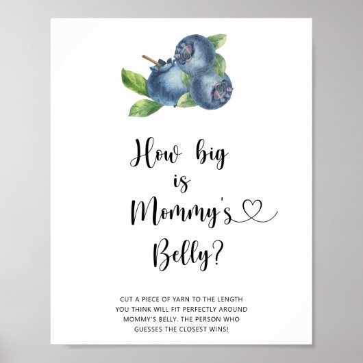 Blueberry - hoe groot is mama's buikspel poster (Voorkant)