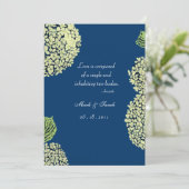 Blueberry Hydrangea Invitation Kaart (Staand voorkant)