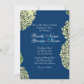 Blueberry Hydrangea Invitation Kaart (Achterkant)