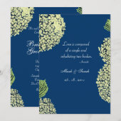 Blueberry Hydrangea Invitation Kaart (Voorkant / Achterkant)