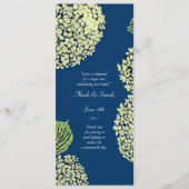 Blueberry Hydrangea Wedding Programme Programmakaart (Voorkant)