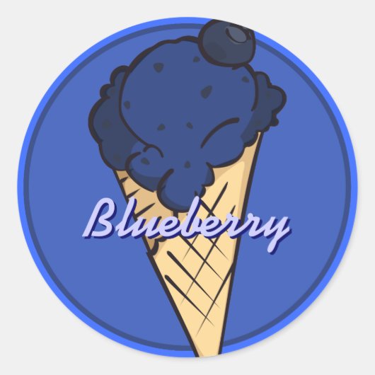 Blueberry Icecream Sticker (Voorkant)