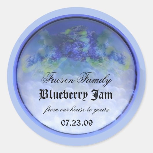 Blueberry inbliklabel 3 ronde sticker (Voorkant)