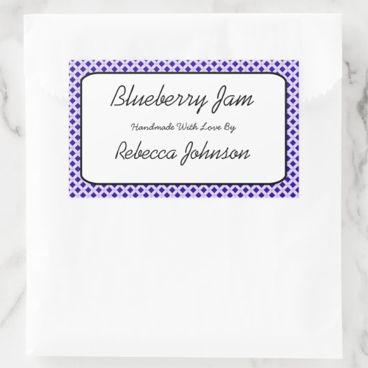 Blueberry Jam Aangepaste tekst Jar Label (Tas)