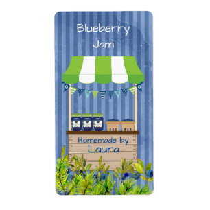 Blueberry Jam Canning Label