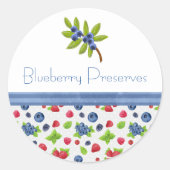 Blueberry Jam Canning Label (Voorkant)