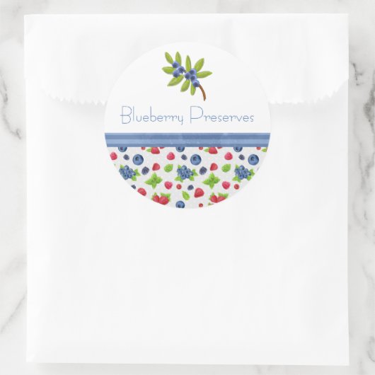 Blueberry Jam Canning Label (Tas)