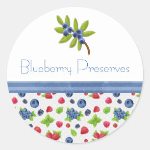 Blueberry Jam Canning Label