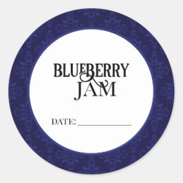 Blueberry Jam Canning Lid Labels