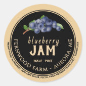 Blueberry Jam Classic Round Sticker (Voorkant)