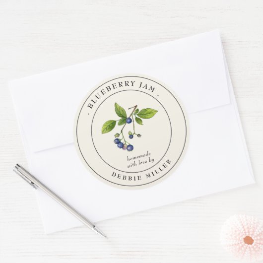  Blueberry jam conservenpot Label (Envelop)