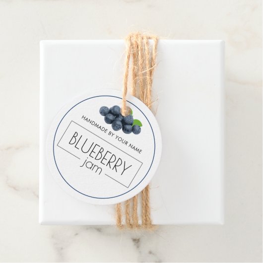 Blueberry Jam Custom Product Label Hang Labels (In situ)