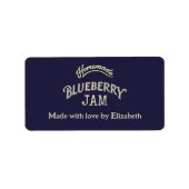 Blueberry Jam Etiket (Voorkant)