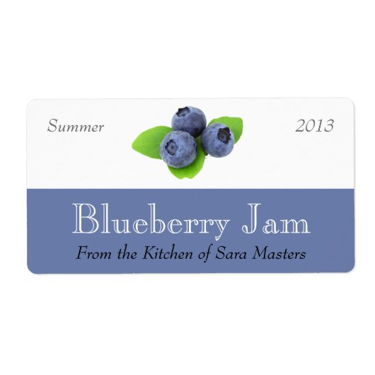 Blueberry Jam Inblikken Labels (Voorkant)