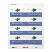 Blueberry Jam Inblikken Labels (Full Sheet)
