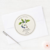 Blueberry Jam jar on Off white Ronde Sticker (Envelop)