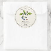 Blueberry Jam jar on Off white Ronde Sticker (Tas)