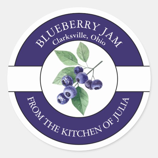 Blueberry Jam Label (Voorkant)