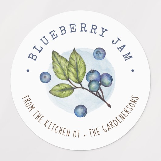 Blueberry Jam Labels (Design 2)
