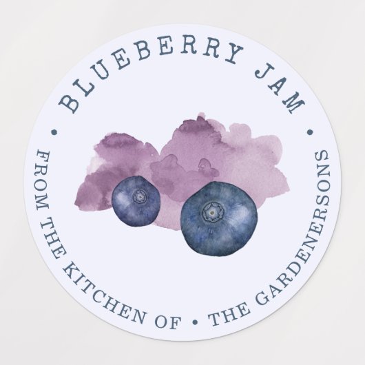 Blueberry Jam Labels (Design 2)