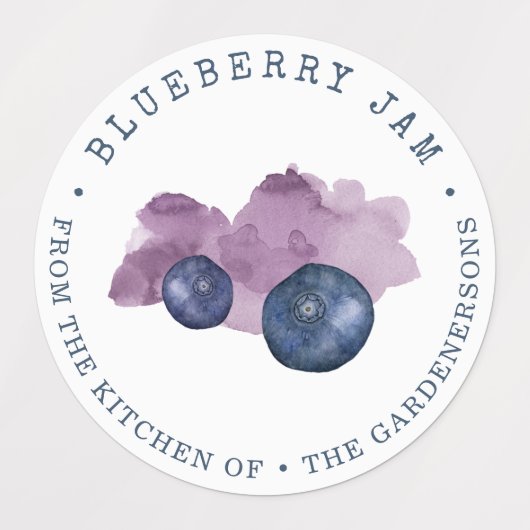 Blueberry Jam Labels (Design 1)