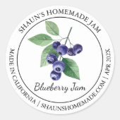 Blueberry Jam Modern label (Voorkant)