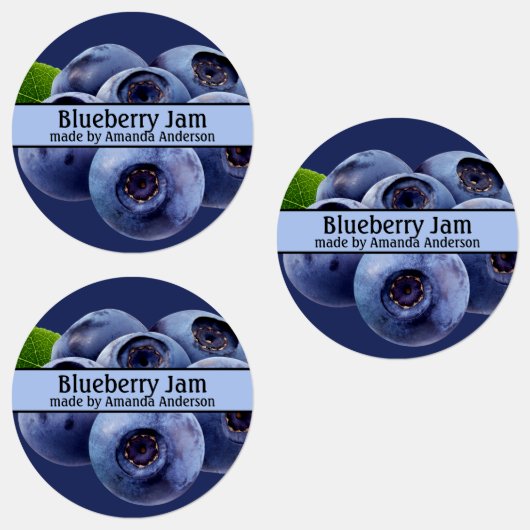 Blueberry Jam Moderne Cirkel Labels (Groep)