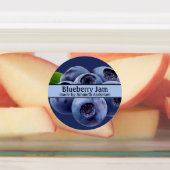 Blueberry Jam Moderne Cirkel Labels (Aangebracht)