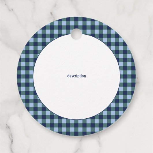 Blueberry Jam Plaid Bedankjes Labels (Achterkant)