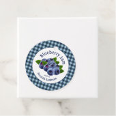 Blueberry Jam Plaid Bedankjes Labels (In situ)