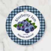 Blueberry Jam Plaid Bedankjes Labels (Voorkant)