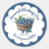 Blueberry Jam Preserve Canning Sticker (Voorkant)