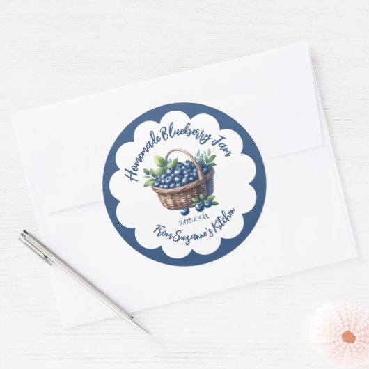 Blueberry Jam Preserve Canning Sticker (Envelop)